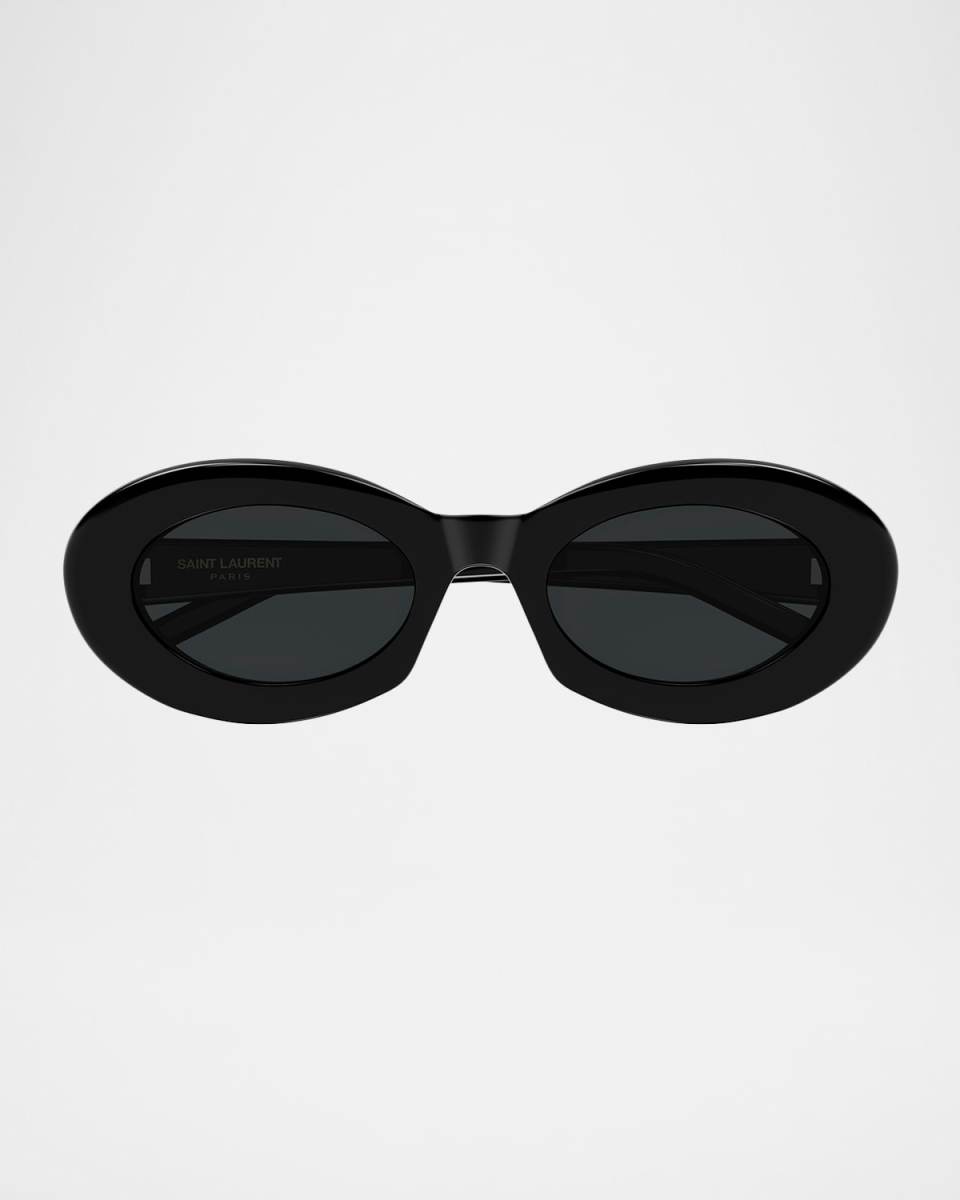 52mm Oval Acetate Sunglasses